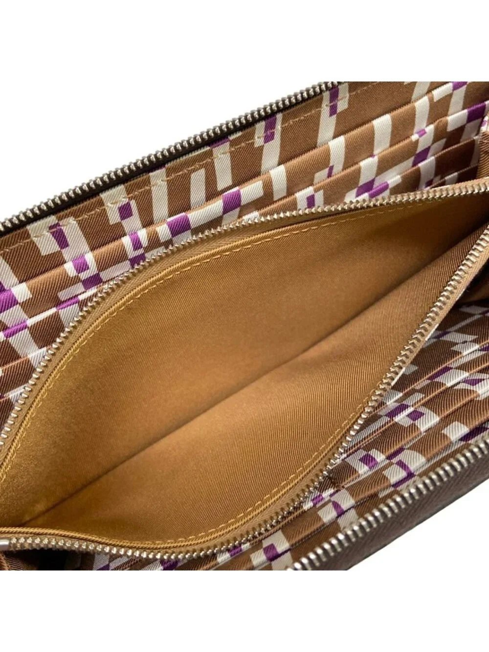 Hermes Wallet Azap Long Silk Dark Brown Zip Around